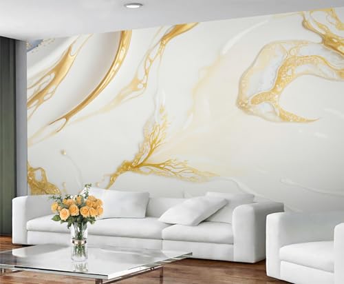 Marmor Wandbild Abstrakte Akzenttapete In Gold Weiß Luxuriöse Goldfolientapete Natürliche Fließende Kunst Kindertapete für Schlafzimmer Wohnzimmer Sofa Fernseher Hintergrund Wandbild Poster Dekor Marmor Wandbild Abstrakte Akzenttapete In Gold Weiß Luxuriöse Goldfolientapete Natürliche Fließende Kunst Kindertapete für Schlafzimmer Wohnzimmer Sofa Fernseher Hintergrund Wandbild Poster Dekor von Generic