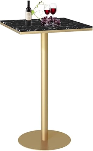 Marmor-couchtisch Hoher Cocktail-bartisch Quadratischer Bartisch Einfache Montage Hoher Bistro-Pub-Tisch Mit Metallgestell Für Wohnzimmer Küche Balkon, A, 105 Marmor-couchtisch Hoher Cocktail-bartisch Quadratischer Bartisch Einfache Montage Hoher Bistro-Pub-Tisch Mit Metallgestell Für Wohnzimmer Küche Balkon, A, 105 von Generic