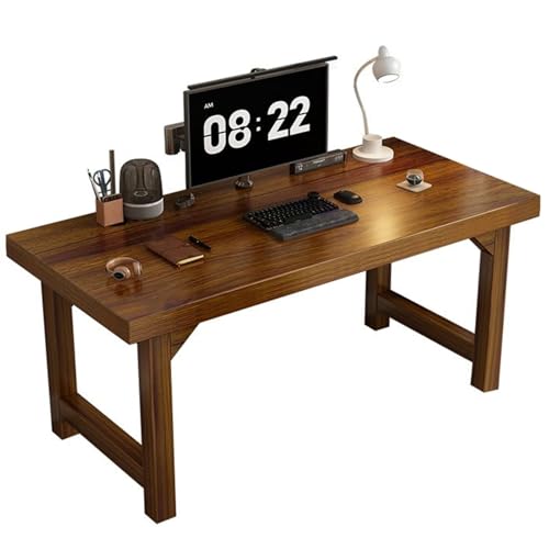 Massivholz Einfacher Computertisch Wohnzimmertisch Studiertisch Dicke Tischplatte Stabil Belastbar Kein Wackeln Geeignet Für Eine Vielzahl Von Anwendungen(140 * 60 * 75cm) von Generic