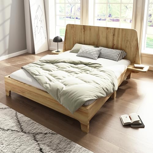 Massivholzbett Doppelbett mit Stauraum-Kopfteil und Lattenrost, stabiles Holzgestell mit guter Belüftung, komfortablem Einstieg, einfacher Montage und hoher Tragfähigkeit Massivholzbett Doppelbett mit Stauraum-Kopfteil und Lattenrost, stabiles Holzgestell mit guter Belüftung, komfortablem Einstieg, einfacher Montage und hoher Tragfähigkeit von Generic