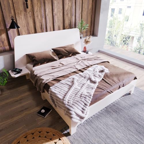 Massivholzbett Doppelbett mit Stauraum-Kopfteil und Lattenrost, stabiles Holzgestell mit guter Belüftung, komfortablem Einstieg, einfacher Montage und hoher Tragfähigkeit Massivholzbett Doppelbett mit Stauraum-Kopfteil und Lattenrost, stabiles Holzgestell mit guter Belüftung, komfortablem Einstieg, einfacher Montage und hoher Tragfähigkeit von Generic