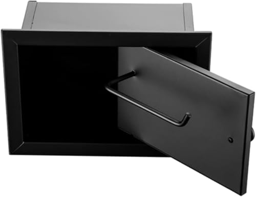 Mattschwarzer Toilettenpapierhalter Einbau Toilettenpapierhalter Wandhalterung Aus Metall, In Der Wand Taschentuchrollenhalter Mit Montagehalterung, 2 von Generic