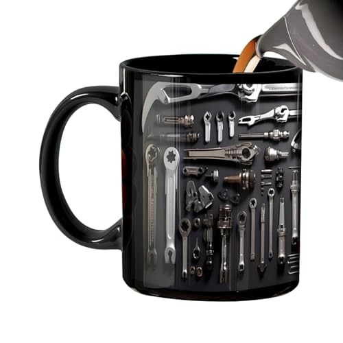 Mechanische Toolbox Café Tumber, mechanische Kaffeetasse, Cerramic Men's Toolbox Coffee Tup | Große Wassertasse mit großem Griff für Schraubendreher, Amateure und Handwerker von Generic