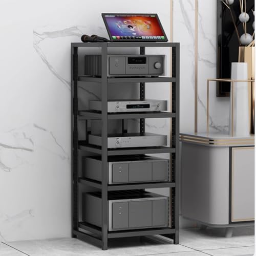 Medienkonsolentisch Komponenten-Rack, AV-Medienständer mit Rad | Verstellbare Regale, Stereo-Tower | Rack, Videospielkonsolen-Regal | Eckregal-Organizer für Aufnahmeräume Medienkonsolentisch Komponenten-Rack, AV-Medienständer mit Rad | Verstellbare Regale, Stereo-Tower | Rack, Videospielkonsolen-Regal | Eckregal-Organizer für Aufnahmeräume von Generic