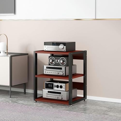 Medienkonsolentisch Komponenten-Rack, Medienständer, Video-Rack, Eck-TV-Entertainment, Stereo-Komponenten-Schrank, CD-Player-Ständer, bodenstehendes offenes Lagerregal mit höhenverstellbaren Medienkonsolentisch Komponenten-Rack, Medienständer, Video-Rack, Eck-TV-Entertainment, Stereo-Komponenten-Schrank, CD-Player-Ständer, bodenstehendes offenes Lagerregal mit höhenverstellbaren von Generic