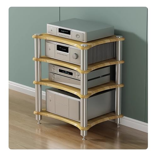 Medienregal Racks Ständer Rackschrank 3-stufiger Komponenten-Rack-Turm, Home Office Club Media Videoständer Spielekonsolenregal, Stereo-Receiver Plattenspieler Lautsprecher Verstärker Player Medienregal Racks Ständer Rackschrank 3-stufiger Komponenten-Rack-Turm, Home Office Club Media Videoständer Spielekonsolenregal, Stereo-Receiver Plattenspieler Lautsprecher Verstärker Player von Generic