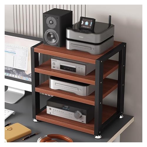 Medienregal Racks Ständer Rackschrank Kleiner Stereo-Receiver-Ständer für Zuhause, Multifunktionscenter Entertainment Media Lautsprecher Video-CD-Player Plattenspieler Möbelständer, Aufbewah von Generic