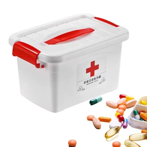 Medikamente Aufbewahrungsbox - Notfall-Medizin Aufbewahrungsbox, Medikamentenbox für Bauchmuskelmedikamente | Medikamentenboxen Reise mit Griff, Multifoncti Aufbewahrungsbox von Generic