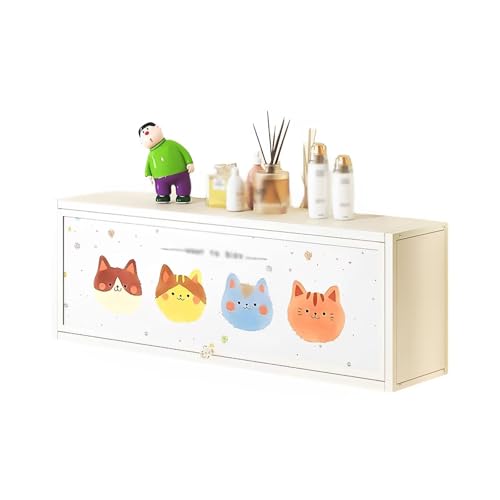 Medizinschrank Hängend mit Griffen Hängeschränke Fürs Bad Gasfederunterstützte Schranktüren Klappdesign für Arbeitszimmer, Schlafzimmer, Badezimmer(80 * 17 * 30cm) von Generic