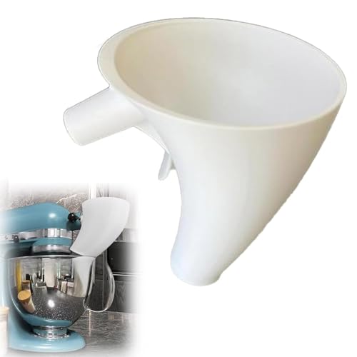 Mehltrichter für Kit Chen Aid Mixer, Wiederverwendbare Mehlgießanleitung,Kippbarer Standmixer für Eier, Flüssigkeiten Mehl von Generic