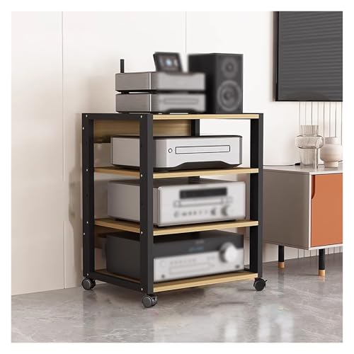 Mehrschichtig Schlafzimmer ProjektorstäNder Plattenständer, Player-Ständer, 3/4-stufiges Videokomponenten-Rack, Eckregal, Medienständer, Stereo-Receiver-Schrank, CD-Player-Aufbewahrungseinhe von Generic