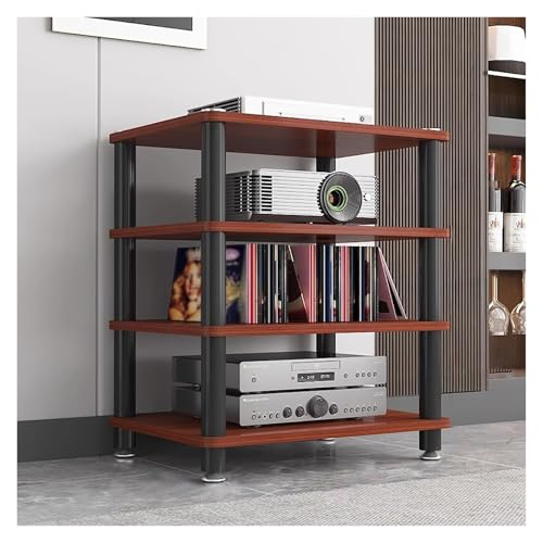 Mehrschichtig Schlafzimmer ProjektorstäNder Plattenständer, Player-Ständer, 4-stufiges Video-Rack, Stereo-Komponenten-Konsolenständer, Medienschrank, Lautsprecher, Verstärker, Plattenspieler Mehrschichtig Schlafzimmer ProjektorstäNder Plattenständer, Player-Ständer, 4-stufiges Video-Rack, Stereo-Komponenten-Konsolenständer, Medienschrank, Lautsprecher, Verstärker, Plattenspieler von Generic
