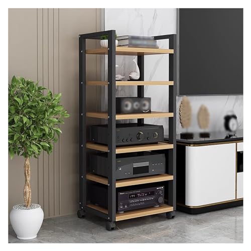 Mehrschichtig Schlafzimmer ProjektorstäNder Plattenständer, Player-Ständer, 6-stufiger AV-Medienständer/Video-Rack-Turm, offenes CD-Plattenspieler-Konsolenregal/Stereoständer/Komponenten-Auf Mehrschichtig Schlafzimmer ProjektorstäNder Plattenständer, Player-Ständer, 6-stufiger AV-Medienständer/Video-Rack-Turm, offenes CD-Plattenspieler-Konsolenregal/Stereoständer/Komponenten-Auf von Generic