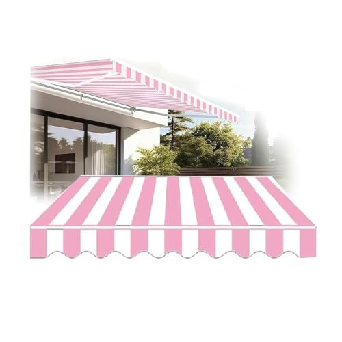 Mehrstreifen-Ersatzstoff for Gartenterrasse,Wasserdichtes, einziehbares Markisendachgewebe ，Benutzerdefinierte Größen ，für Garten, Terrasse, Rasen(8x11ft(2.5 * 3.4m)) von Generic
