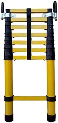 Mehrzweck-teleskopleiterverlängerung Für Gebäude Und Zuhause, Tragbare Fiberglas-teleskopleiter Mit Gerader Stufe, Maximale Belastung 150 Kg, 3m von Generic