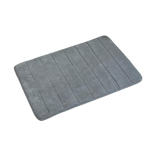 Memory-Schaum-Badematte, Badezimmerteppich, WC, weich, rutschfest, Badezimmer, Schlafzimmer, Boden, Dusche, Teppich, Dekor, bequem, wasserabsorbierend, maschinenwaschbar, Teppiche Modern (Grey, C) von Generic