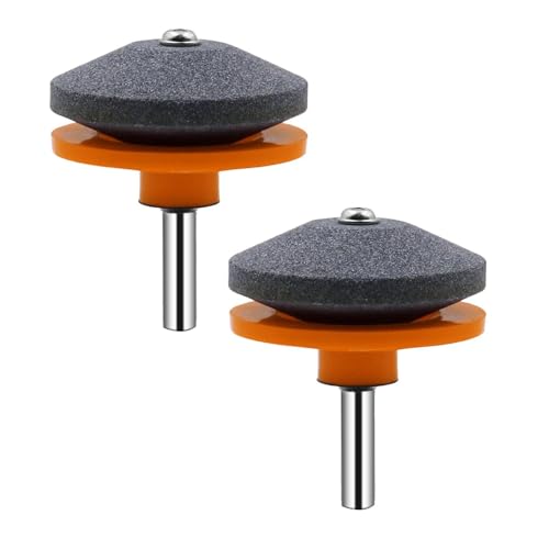Messerschärfer Rasenmäher 2 Stück Schärfer für Stumpfe Klingen von Rasenmähern, Rasenmäher Messerschärfer Gartengeräte Schärfer Universelle Messerschärfer für Bohrmaschine (Orange) von Generic