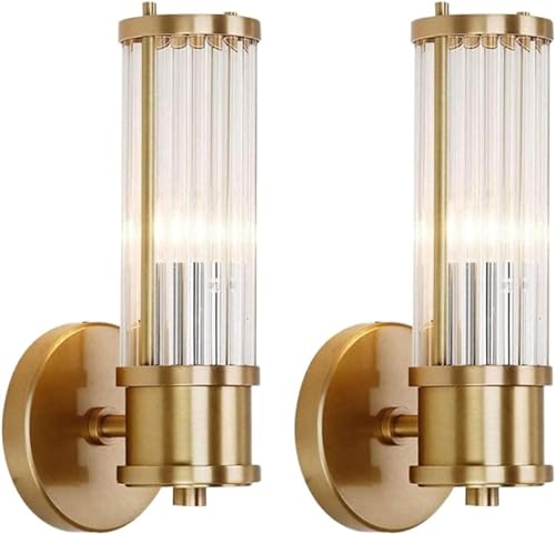 Messing Gold Kristall Wandleuchte Kristallglas & Gold Basis Wandleuchte Für Livig Raum Diig Zimmer Schlafzimmer Kinderzimmer Arbeitszimmer, 2 Pack Messing Gold Kristall Wandleuchte Kristallglas & Gold Basis Wandleuchte Für Livig Raum Diig Zimmer Schlafzimmer Kinderzimmer Arbeitszimmer, 2 Pack von Generic