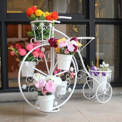 Metall PLT Flower Std Fahrradständer Display Plter Blumentopfhalter Step Design Regale, 6 Töpfe Halter Freestding Home Decor Regale Für Haus, Garten, White Metall PLT Flower Std Fahrradständer Display Plter Blumentopfhalter Step Design Regale, 6 Töpfe Halter Freestding Home Decor Regale Für Haus, Garten, White von Generic