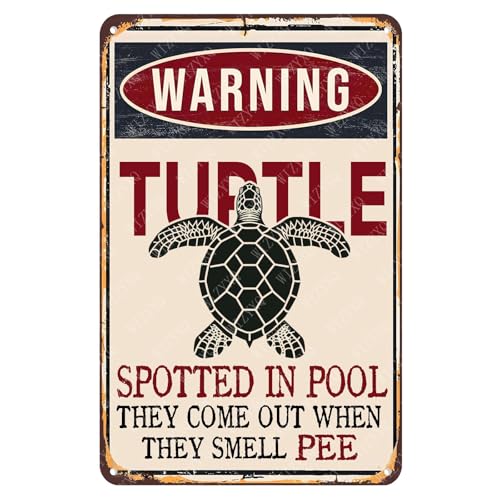 Metall Schilder Achtung: Schildkröte Im Pool Gesichtet, Sie Kommt Heraus, Wenn Sie Urin Riecht Schild Retro Türdeko Für Wohnzimmer Café Innenbereich Zuhause S Metall Schilder Achtung: Schildkröte Im Pool Gesichtet, Sie Kommt Heraus, Wenn Sie Urin Riecht Schild Retro Türdeko Für Wohnzimmer Café Innenbereich Zuhause S von Generic