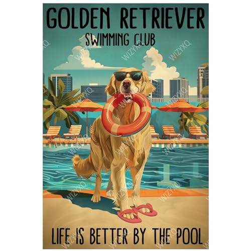 Metall Schilder Golden Retriever Schwimmen Schild Hängend Wanddeko Für Büro Innenbereich Club Schlafzimmer S Metall Schilder Golden Retriever Schwimmen Schild Hängend Wanddeko Für Büro Innenbereich Club Schlafzimmer S von Generic