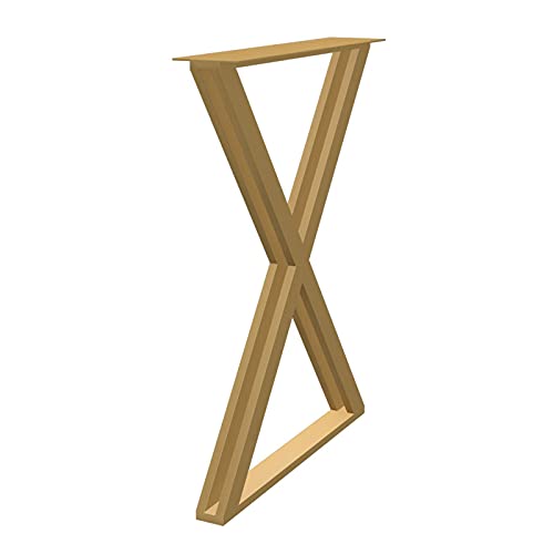 Metall X-förmige schwere Möbelbeine, Höhe 28,5 Zoll Stützbeine für Couchtisch, Büroarbeitstisch und Bartisch, dekoratives DIY-Esstisch-Ersatzbein, 1 Stück von Generic