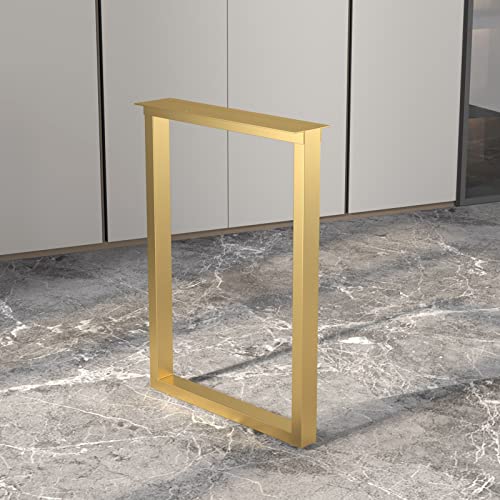 Metallbeine für Tisch verschleißfeste Eisen Schreibtisch Beine industrielle Esstisch Beine verstellbare Beine für Büro Schreibtisch Computer Schreibtisch und Esstisch Gold 30 x 60 cm/30 x 71 cm von Generic