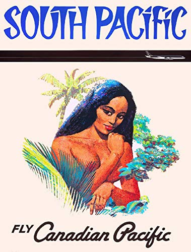 Metallschild Südpazifik Tahiti Tahitian Französisch Vintage Reisen Blechschild Vintages Generisch Metall Poster Nostalgie Blechschild Für Garage Küche Badezimmer 30x40cm von Generic