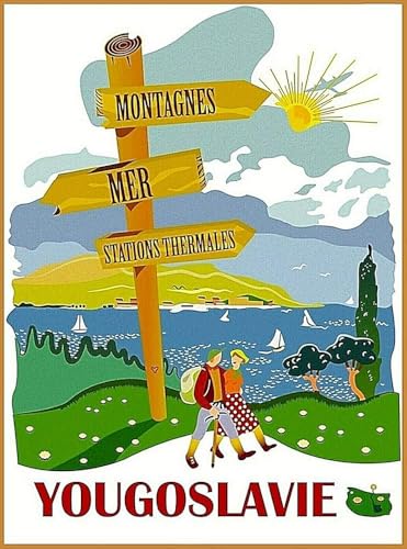 Metallschild Yougoslavie Jugoslawien Kroatien Vintage Blechschild Vintages Generisch Metall Poster Vintage Blechschild Für Office Badezimmer Küche 30x40cm von Generic