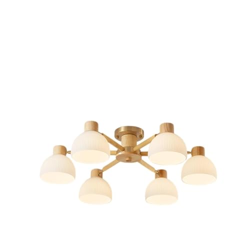 Mid Century 3Lichter Deckenlampe mit weißem Milchglas Moderne Globe Semi Flush Mount Deckenlampe für Wohnzimmer von Generic