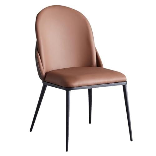 Mid Century Küche Esszimmerstuhl Gepolsterter Kunstleder Beistellstuhl mit Metallbeinen für Wohnzimmer Schlafzimmer von Generic