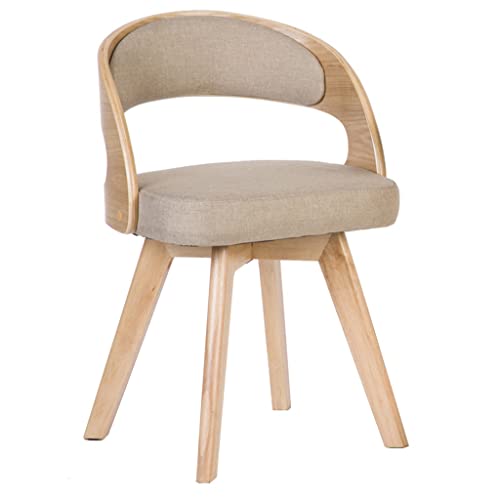 Mid Century Modern Esszimmerstühle, Gepolsterte Theken-Lounge-Wohnzimmer-Eckstühle mit Rückenlehne, Baumwoll-Leinen-Sessel fürs Schlafzimmer, Beistellstühle fürs Büro von Generic