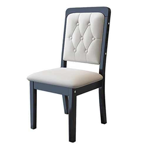 Mid Century Modern Esszimmerstühle, Leder Akzent Küchenstühle mit Rückenlehne, armloser gepolsterter Beistellstuhl mit Holzbeinen, für Küche, Wohnzimmer, Esszimmer von Generic