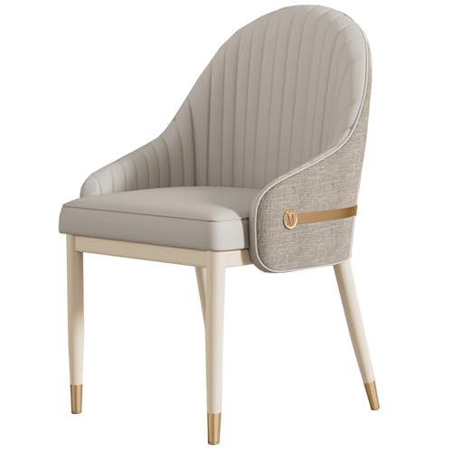 Mid Century Modern Esszimmerstühle, Moderner gepolsterter Akzentstuhl, Moderne Küchenstühle aus Leder, Seitenstühle mit Metallbeinen für Küche und Esszimmer von Generic