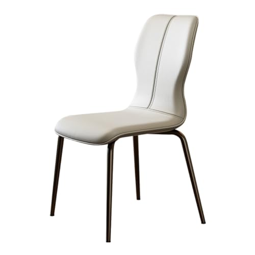 Mid Century Modern Esszimmerstühle Küchen-Esszimmerstühle mit Metallbeinen Akzentstuhl Modernes Leder Bequeme Moderne gepolsterte Seitenstühle für das Esszimmer von Generic