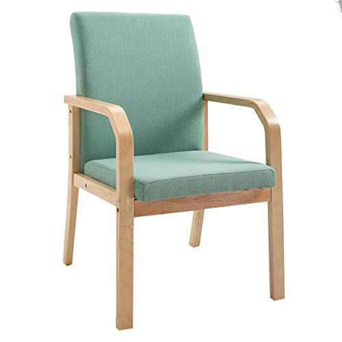Mid Century Modern Esszimmerstuhl, Gepolsterte Esszimmerstühle mit Armlehnen, Freizeit-Akzent-Sessel für modernes Wohn-Esszimmer, Stoff-Küchen-Beistellstuhl mit Holzbeinen von Generic