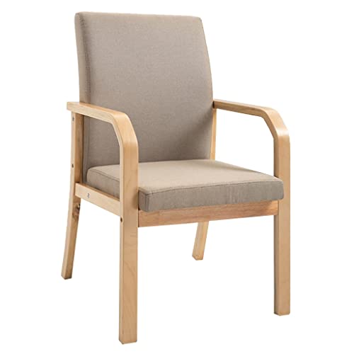 Mid Century Modern Esszimmerstuhl, Gepolsterte Esszimmerstühle mit Armlehnen, Freizeit-Akzent-Sessel für modernes Wohn-Esszimmer, Stoff-Küchen-Beistellstuhl mit Holzbeinen von Generic