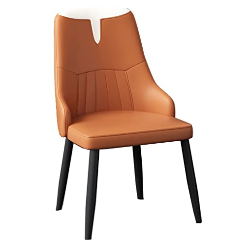 Mid Century Modern Gepolsterte Esszimmerstühle, Akzentstuhl Moderne Leder Küchen-Esszimmerstühle mit Metallbeinen für Wohnzimmer, Beistellstühle für Schlafzimmer von Generic
