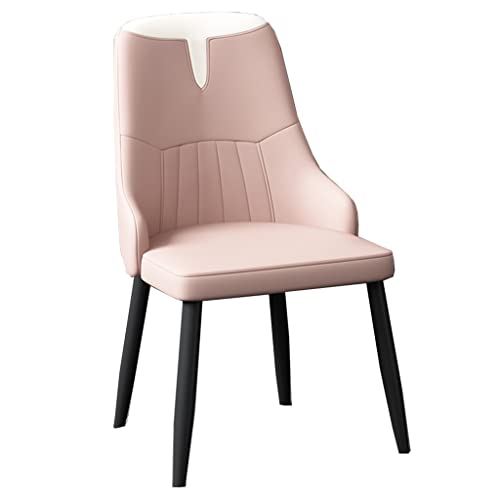 Mid Century Modern Gepolsterte Esszimmerstühle, Akzentstuhl Moderne Leder Küchen-Esszimmerstühle mit Metallbeinen für Wohnzimmer, Beistellstühle für Schlafzimmer von Generic