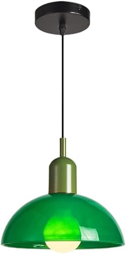 Mid Century Modern Pendelleuchte Orange Glas Kücheninsel Vintage Grünes Glas Pendelleuchten Dome Schirm Verstellbare Hängende Deckenleuchte Für Esszimmer Schlafzimmer, Green, Greed Base Mid Century Modern Pendelleuchte Orange Glas Kücheninsel Vintage Grünes Glas Pendelleuchten Dome Schirm Verstellbare Hängende Deckenleuchte Für Esszimmer Schlafzimmer, Green, Greed Base von Generic