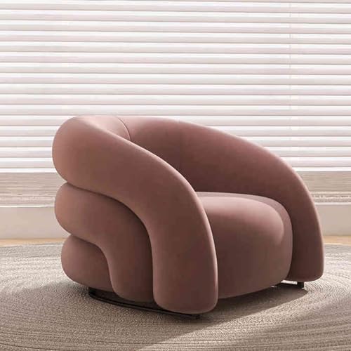 Mid Jahrhundert Moderne Rosa Flanell Stoff Gepolstert Akzent Stuhl für Wohnzimmer Schlafzimmer Wohnung von Generic