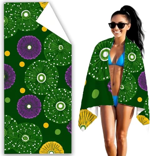 Mikrofaser Handtuch Grün Strandtuch XXL 100x200 cm Groß Saunahandtuch Abstrakt Sporthandtuch Saugfahig Schnelltrocknendes mit Gummizug, Weiches Leichtes Strandhandtuch für Strand Liege Camping F2-854 Mikrofaser Handtuch Grün Strandtuch XXL 100x200 cm Groß Saunahandtuch Abstrakt Sporthandtuch Saugfahig Schnelltrocknendes mit Gummizug, Weiches Leichtes Strandhandtuch für Strand Liege Camping F2-854 von Generic