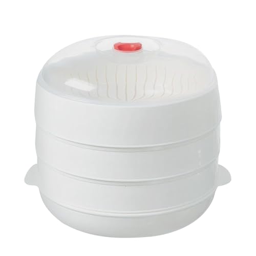 Mikrowave - -Dampfer - Kompaktmikro -Wellendampfer Mit Deckel Und Tablett, Mehrschichtiger Küchenkocher Für Nudelknödel | Stapelbare Heizung Für Speckmaiskartoffeln | Wiederverwendbare Le von Generic