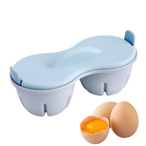 Mikrowelle Eierkocher - Mikrowelle Eierkocher | Mikrowelle Pochierte Eiermaschine | Tragbarer hitzebeständiger Eierkocher für Mikrowelle | 2-Hohlraum Nonstick Frühstückskocher mit Deckel für von Generic