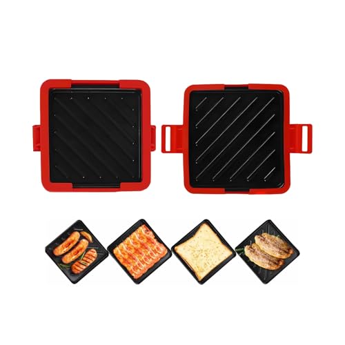Mikrowellen -Toaster - Silikon -Kochgeschirr Mit Mikrowellenstärken | Reisesandwichhersteller | Elektrischer Passgrill | Safe Panini-Presse Mit Nicht-Stall-Tellern Für Gegrillte Käse-Frühstück von Generic