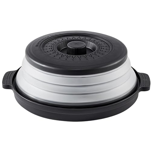 Mikrowellenplatten-Deckel mit Griff - Faltbares Heiztablett für die Küche | Multifunktions-Dampfgarer mit Boden, Spritzschutz zum Kochen u Mikrowellenplatten-Deckel mit Griff - Faltbares Heiztablett für die Küche | Multifunktions-Dampfgarer mit Boden, Spritzschutz zum Kochen u von Generic