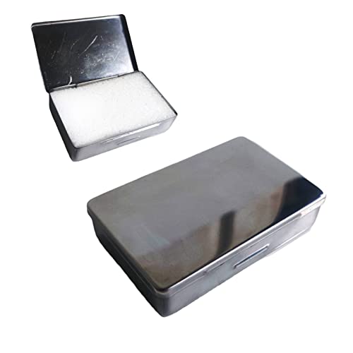 Mini-Aufbewahrungsbox, Edelstahl, tragbar, Boxen Kiste, 5,1 x 10,2 x 2,3 cm, silberfarben Mini-Aufbewahrungsbox, Edelstahl, tragbar, Boxen Kiste, 5,1 x 10,2 x 2,3 cm, silberfarben von Generic