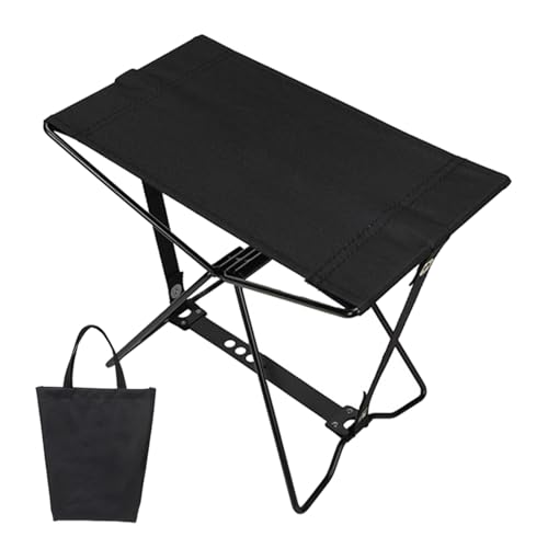 Mini Klapphocker - Kompaktleichter Stuhl, robuster Stahlrahmen | Faltbarer Sitz mit haltbarer Konstruktion, bequemes Design im Freien für das Außenreisen für Erwachsene Camping -Fischerei -Wandergärtu von Generic