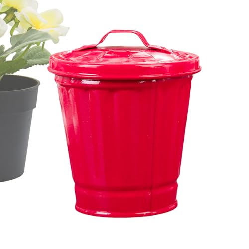 Mini Table Waste Bucket-Small Desktop Waste Bucket, Covered Trash Can | Befestigungsmüll Eimer für Badezimmer, Frisiertisch, Innenschrank und Schrank, Schlafzimmer Mülleimer Mini Abfall kann Abfall von Generic
