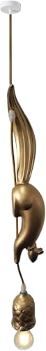 Mini-pendelleuchte, Kreative Harz-eichhörnchen-deckenleuchte Einbauleuchte, Moderne Kleine Hängelampen-kronleuchter Für Kinderzimmer, Esszimmer, Schlafzimmer, Flur, Bar, Kücheninsel, Gold Mini-pendelleuchte, Kreative Harz-eichhörnchen-deckenleuchte Einbauleuchte, Moderne Kleine Hängelampen-kronleuchter Für Kinderzimmer, Esszimmer, Schlafzimmer, Flur, Bar, Kücheninsel, Gold von Generic
